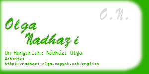 olga nadhazi business card